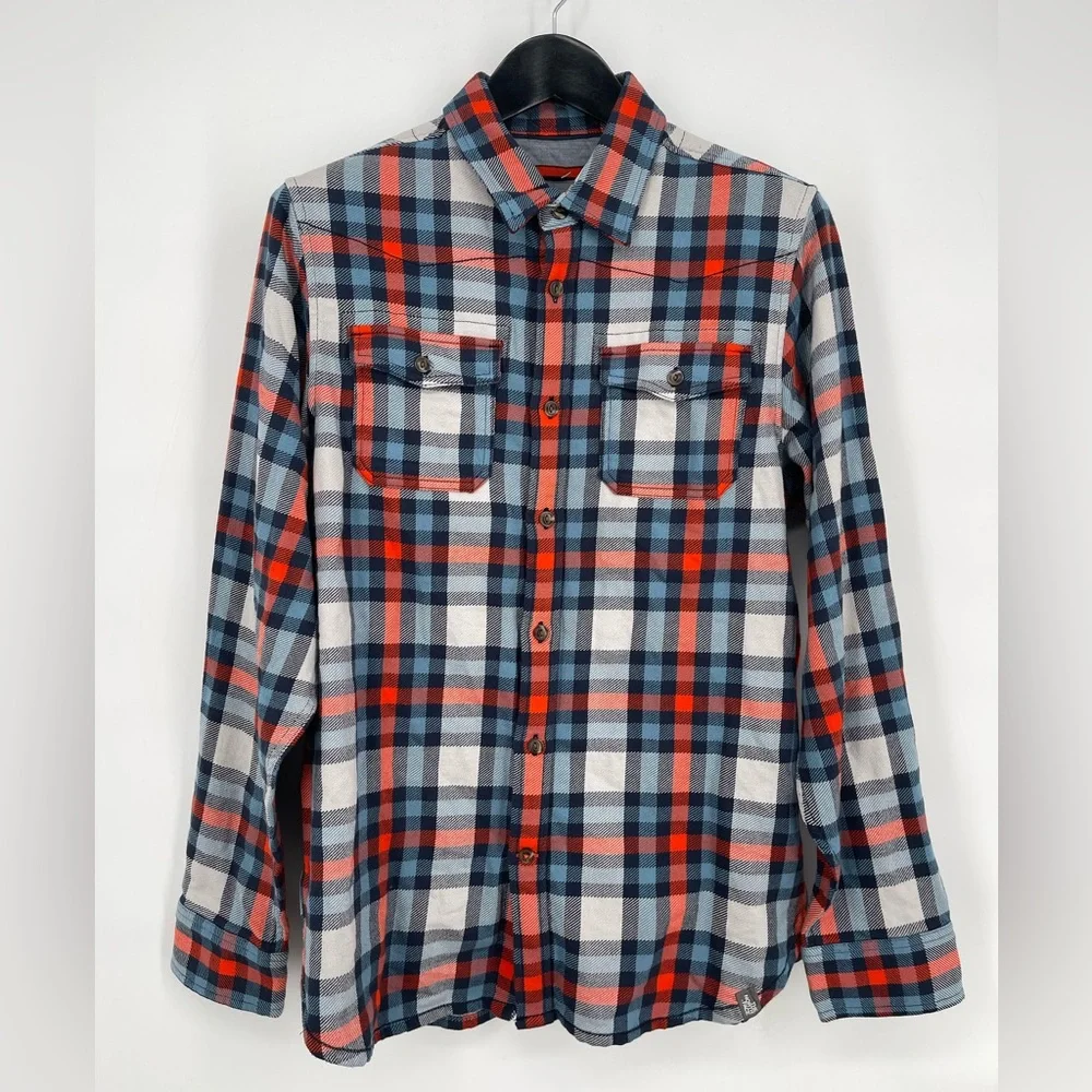The North Face Shacket M Plaid Button Up Flannel Long Sleeve Heavyweight EUC